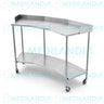 Mesa riñón de acero inoxidable con 2 entrepaños - Mesa riñon - MEDILANDIA - MEDILANDIA | Tienda de productos y equipos médicos de calidad en México | Soluciones profesionales para clínicas, hospitales y consultorios.