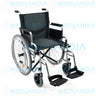 Silla de ruedas de acero cromada con asiento acojinado de 48.26 cm / 19” con descansa brazos costos abatibles y descansa pies desmontables - Silla de ruedas - EM - MEDILANDIA | Tienda de productos y equipos médicos de calidad en México | Soluciones profesionales para clínicas, hospitales y consultorios.