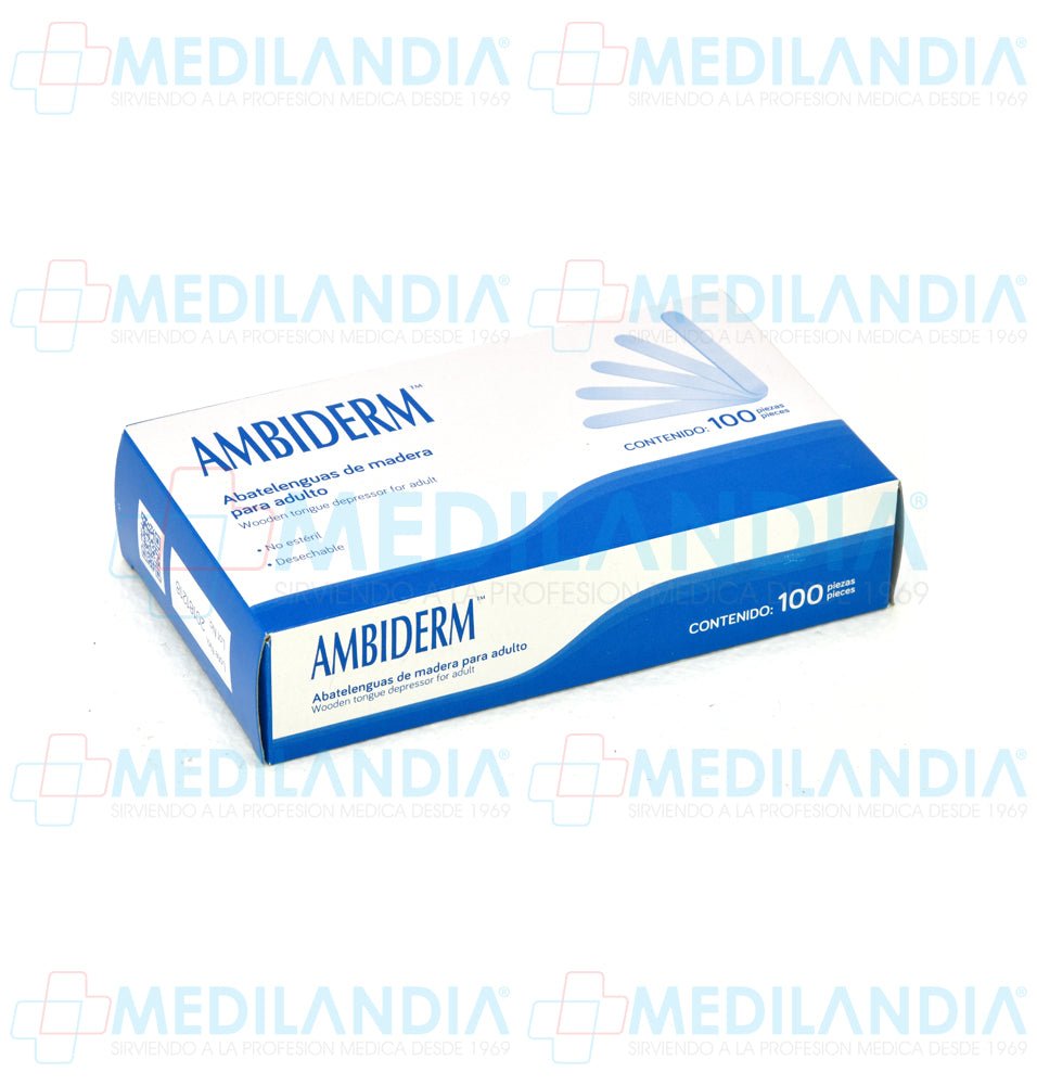 Abatelenguas de madera - Abatelenguas - AMBIDERM - MEDILANDIA | Tienda de productos médicos