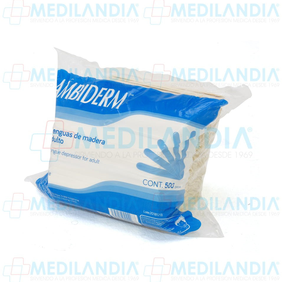 Abatelenguas de madera - Abatelenguas - AMBIDERM - MEDILANDIA | Tienda de productos médicos