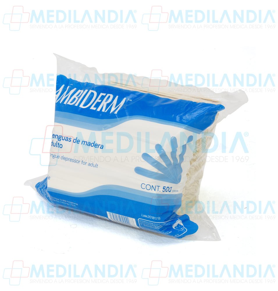 Abatelenguas de madera - Abatelenguas - AMBIDERM - MEDILANDIA | Tienda de productos médicos