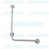 Agarradera para baño en escuadra derecha de acero cromado estriada 60 x 40 cm - Agarradera para baño - 2CARE - MEDILANDIA | Tienda de productos y equipos médicos de calidad en México | Soluciones profesionales para clínicas, hospitales y consultorios.