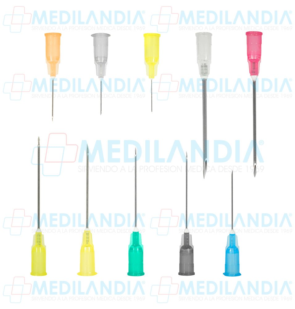 Aguja hipodérmica desechable caja con 100 piezas - Aguja hipodermica - DL - MEDILANDIA | Tienda de productos y equipos médicos de calidad en México | Soluciones profesionales para clínicas, hospitales y consultorios.