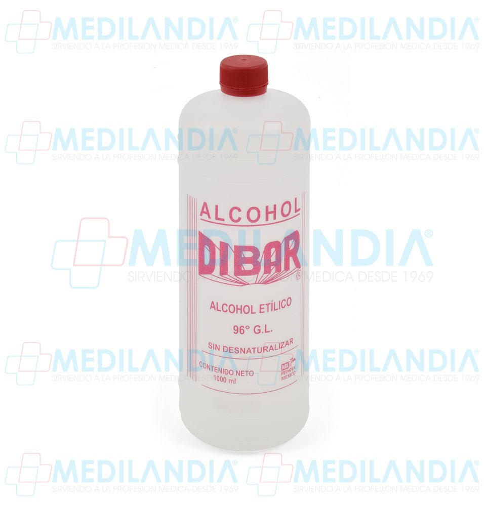 Alcohol etílico 96° G.L. - Alcohol etílico - DIBAR - MEDILANDIA | Tienda de productos y equipos médicos de calidad en México | Soluciones profesionales para clínicas, hospitales y consultorios.