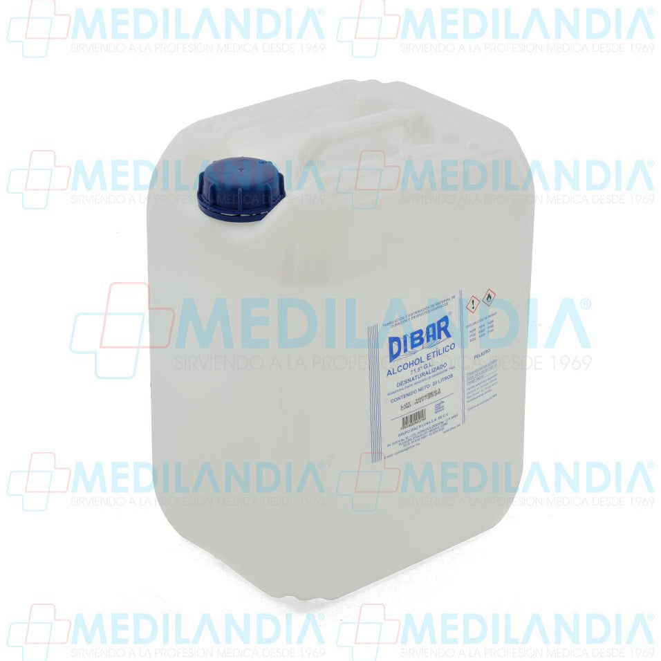 Alcohol etílico desnaturalizado 71.5° G.L. - Alcohol etílico - DIBAR - MEDILANDIA | Tienda de productos y equipos médicos de calidad en México | Soluciones profesionales para clínicas, hospitales y consultorios.