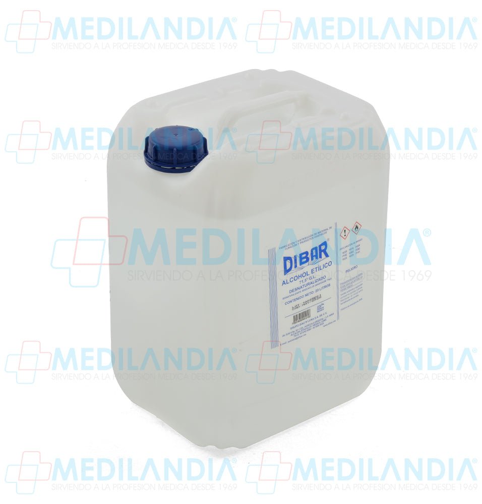 Alcohol etílico desnaturalizado 71.5° G.L. - Alcohol etílico - DIBAR - MEDILANDIA | Tienda de productos y equipos médicos de calidad en México | Soluciones profesionales para clínicas, hospitales y consultorios.
