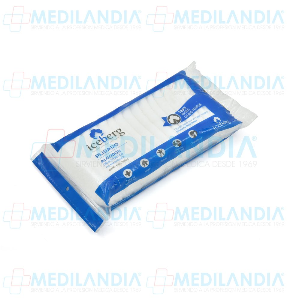 Algodón plisado 100 g - Algodón plisado - ICEBERG - MEDILANDIA | Tienda de productos y equipos médicos de calidad en México | Soluciones profesionales para clínicas, hospitales y consultorios.
