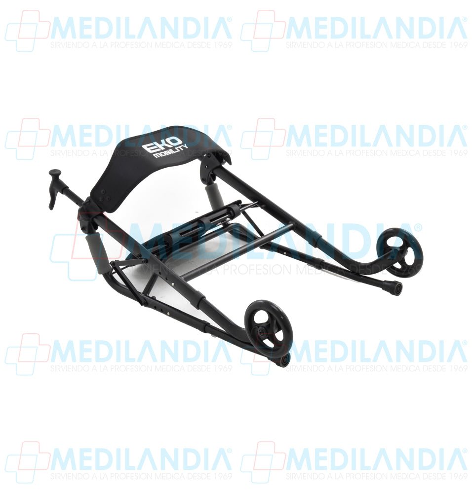 Andadera de aluminio plegable con ruedas, asiento, y puños ergonómicos - Andadera - EM - MEDILANDIA | Tienda de productos médicos