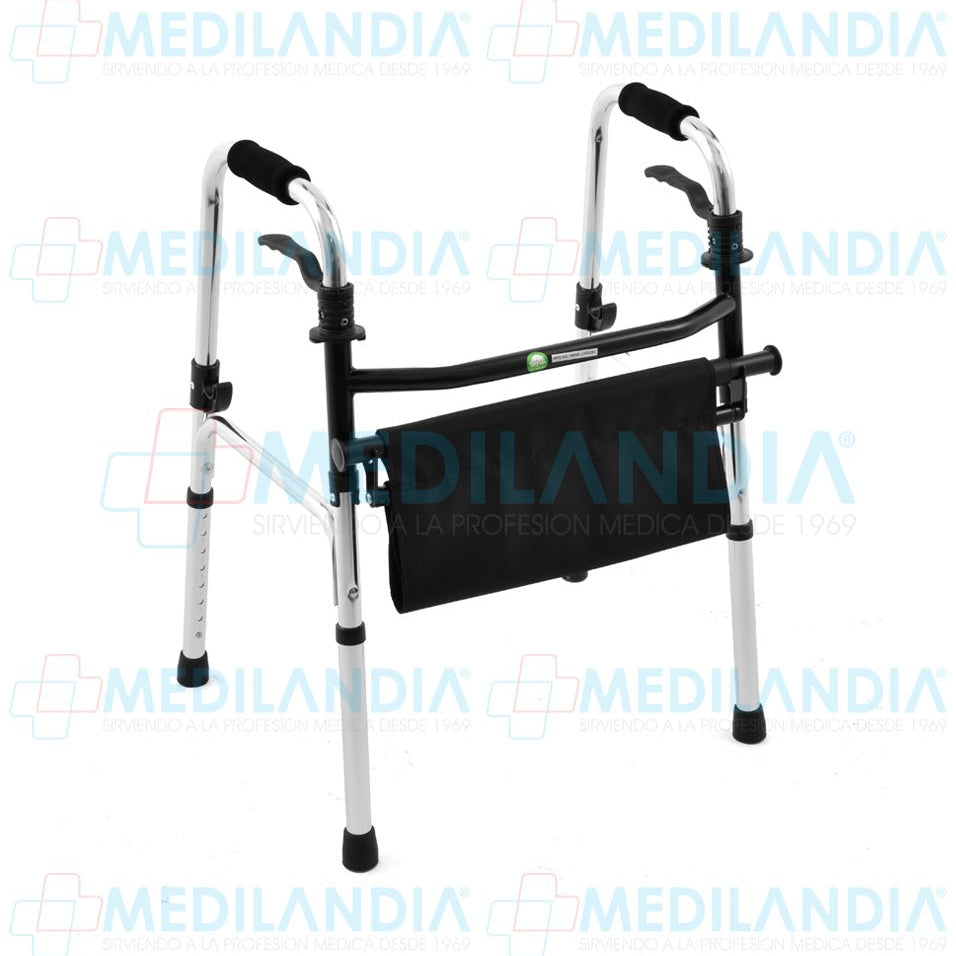 Andadera plegable con asiento de lona - Andadera - EM - MEDILANDIA | Tienda de productos y equipos médicos de calidad en México | Soluciones profesionales para clínicas, hospitales y consultorios.