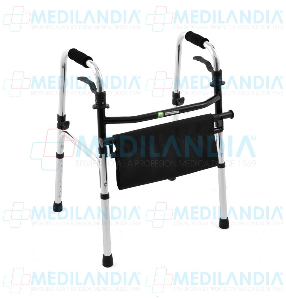 Andadera plegable con asiento de lona - Andadera - EM - MEDILANDIA | Tienda de productos y equipos médicos de calidad en México | Soluciones profesionales para clínicas, hospitales y consultorios.