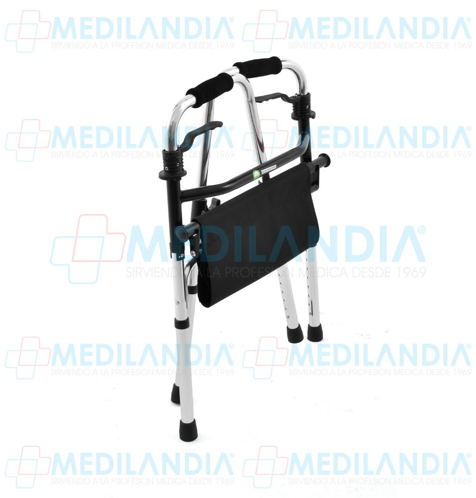 Andadera plegable con asiento de lona - Andadera - EM - MEDILANDIA | Tienda de productos y equipos médicos de calidad en México | Soluciones profesionales para clínicas, hospitales y consultorios.