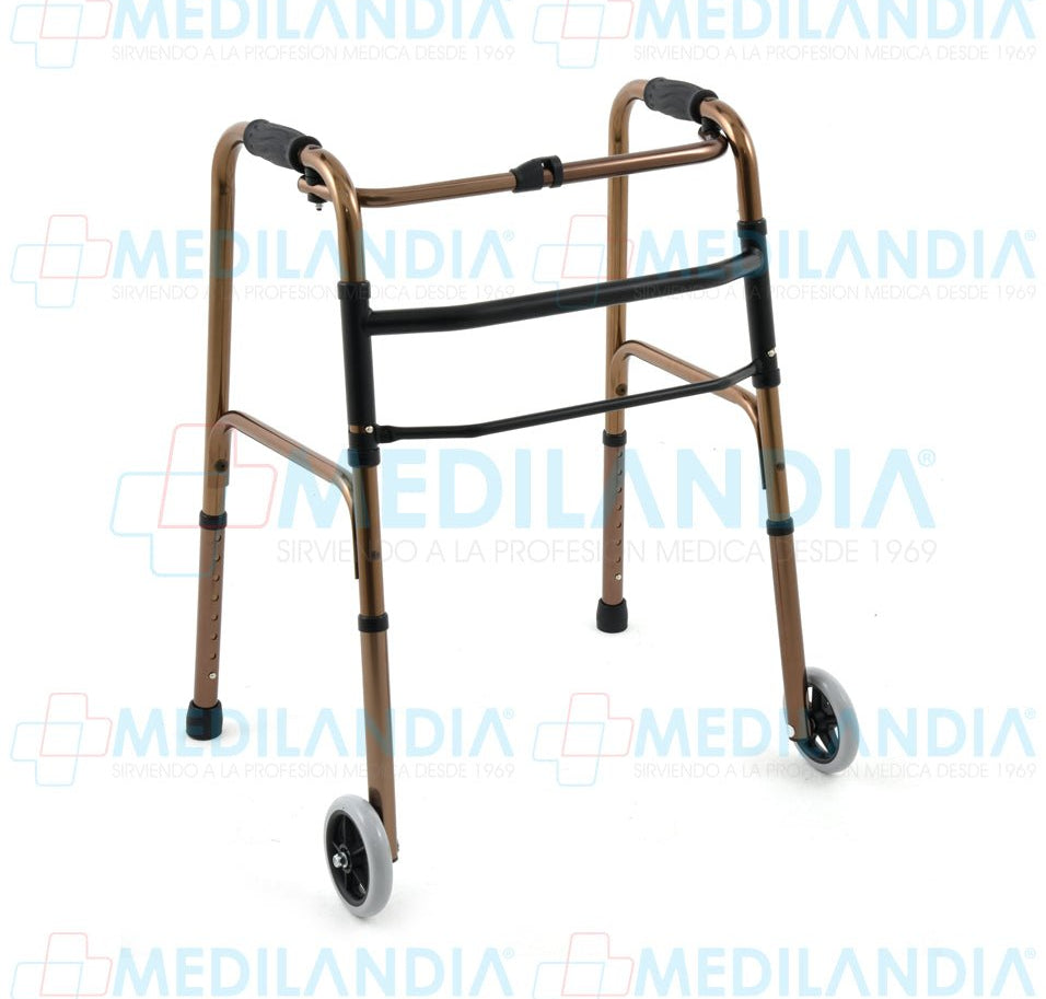 Andadera plegable con ruedas de 5” - Andadera - EM - MEDILANDIA | Tienda de productos y equipos médicos de calidad en México | Soluciones profesionales para clínicas, hospitales y consultorios.