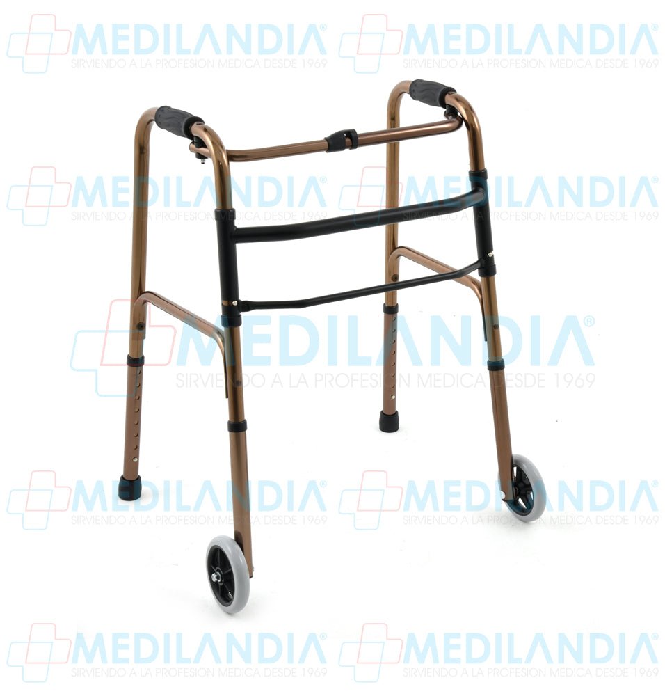 Andadera plegable con ruedas de 5” - Andadera - EM - MEDILANDIA | Tienda de productos y equipos médicos de calidad en México | Soluciones profesionales para clínicas, hospitales y consultorios.