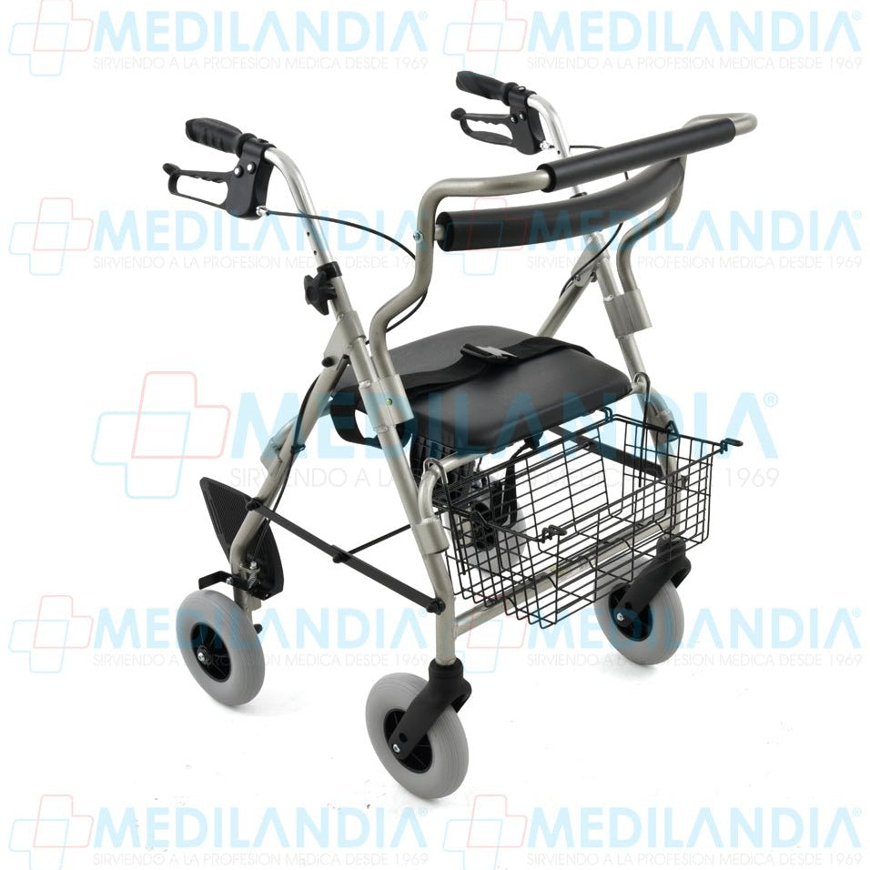 Andadera rollator hibrida de aluminio con ruedas de 8 x 2” - Andadera rollator - EM - MEDILANDIA | Tienda de productos y equipos médicos de calidad en México | Soluciones profesionales para clínicas, hospitales y consultorios.
