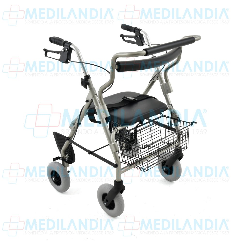 Andadera rollator hibrida de aluminio con ruedas de 8 x 2” - Andadera rollator - EM - MEDILANDIA | Tienda de productos y equipos médicos de calidad en México | Soluciones profesionales para clínicas, hospitales y consultorios.