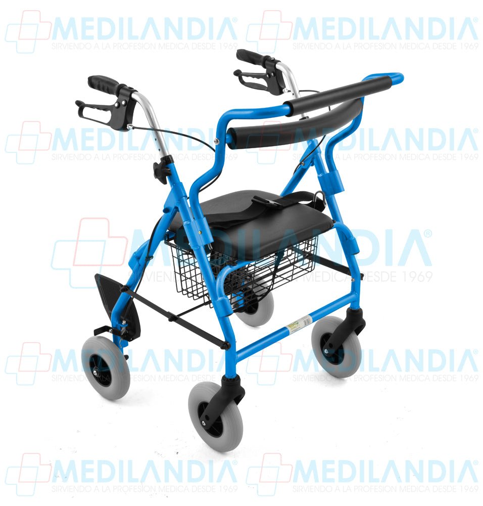 Andadera rollator hibrida de aluminio con ruedas de 8 x 2” - Andadera rollator - EM - MEDILANDIA | Tienda de productos y equipos médicos de calidad en México | Soluciones profesionales para clínicas, hospitales y consultorios.