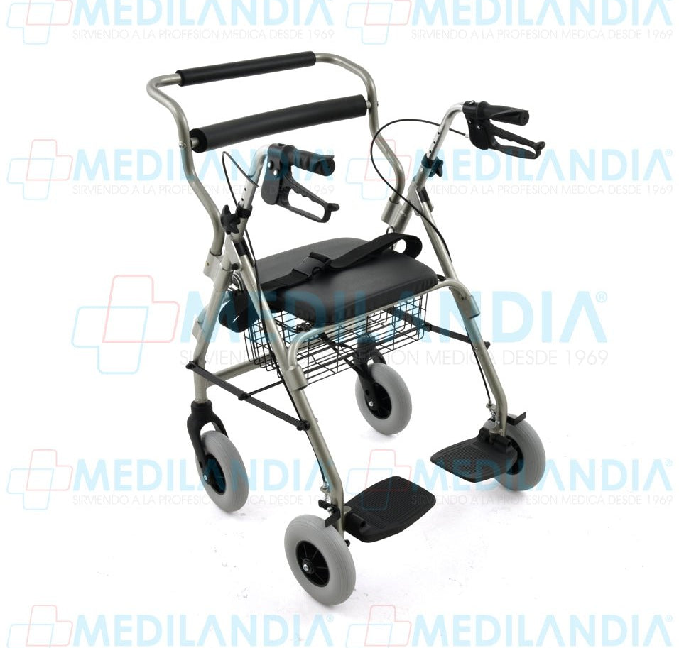 Andadera rollator hibrida de aluminio con ruedas de 8 x 2” - Andadera rollator - EM - MEDILANDIA | Tienda de productos y equipos médicos de calidad en México | Soluciones profesionales para clínicas, hospitales y consultorios.
