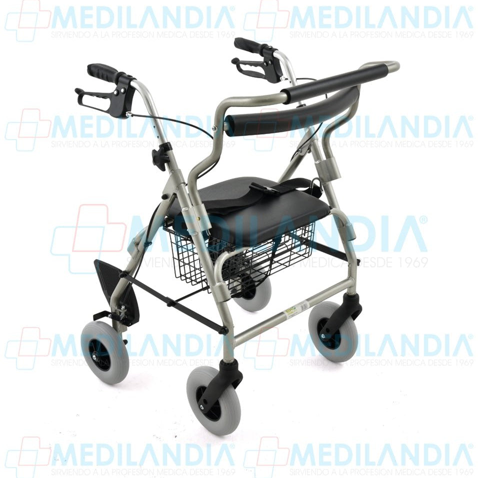 Andadera rollator hibrida de aluminio con ruedas de 8 x 2” - Andadera rollator - EM - MEDILANDIA | Tienda de productos y equipos médicos de calidad en México | Soluciones profesionales para clínicas, hospitales y consultorios.
