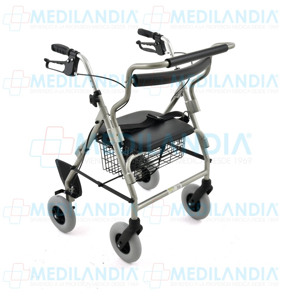 Andadera rollator hibrida de aluminio con ruedas de 8 x 2” - Andadera rollator - EM - MEDILANDIA | Tienda de productos y equipos médicos de calidad en México | Soluciones profesionales para clínicas, hospitales y consultorios.