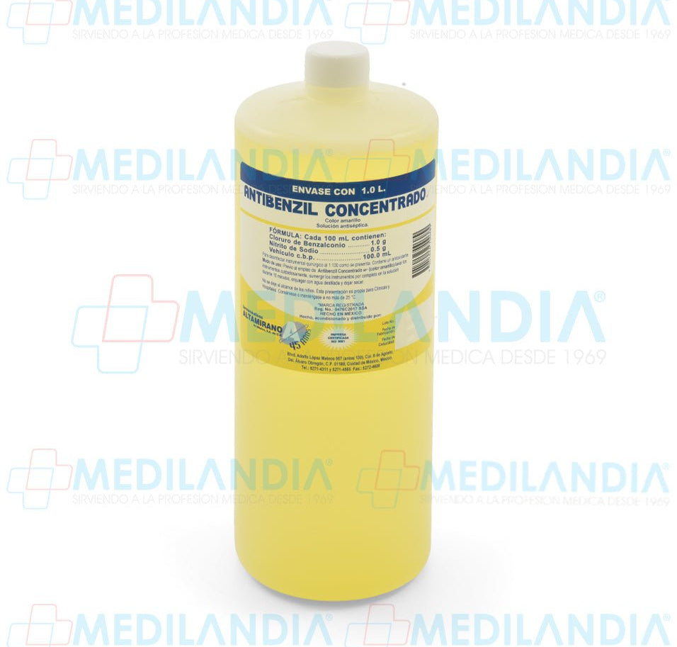 Antibenzil concentrado amarillo NF - Antibenzil concentrado - ALTAMIRANO - MEDILANDIA | Tienda de productos y equipos médicos de calidad en México | Soluciones profesionales para clínicas, hospitales y consultorios.