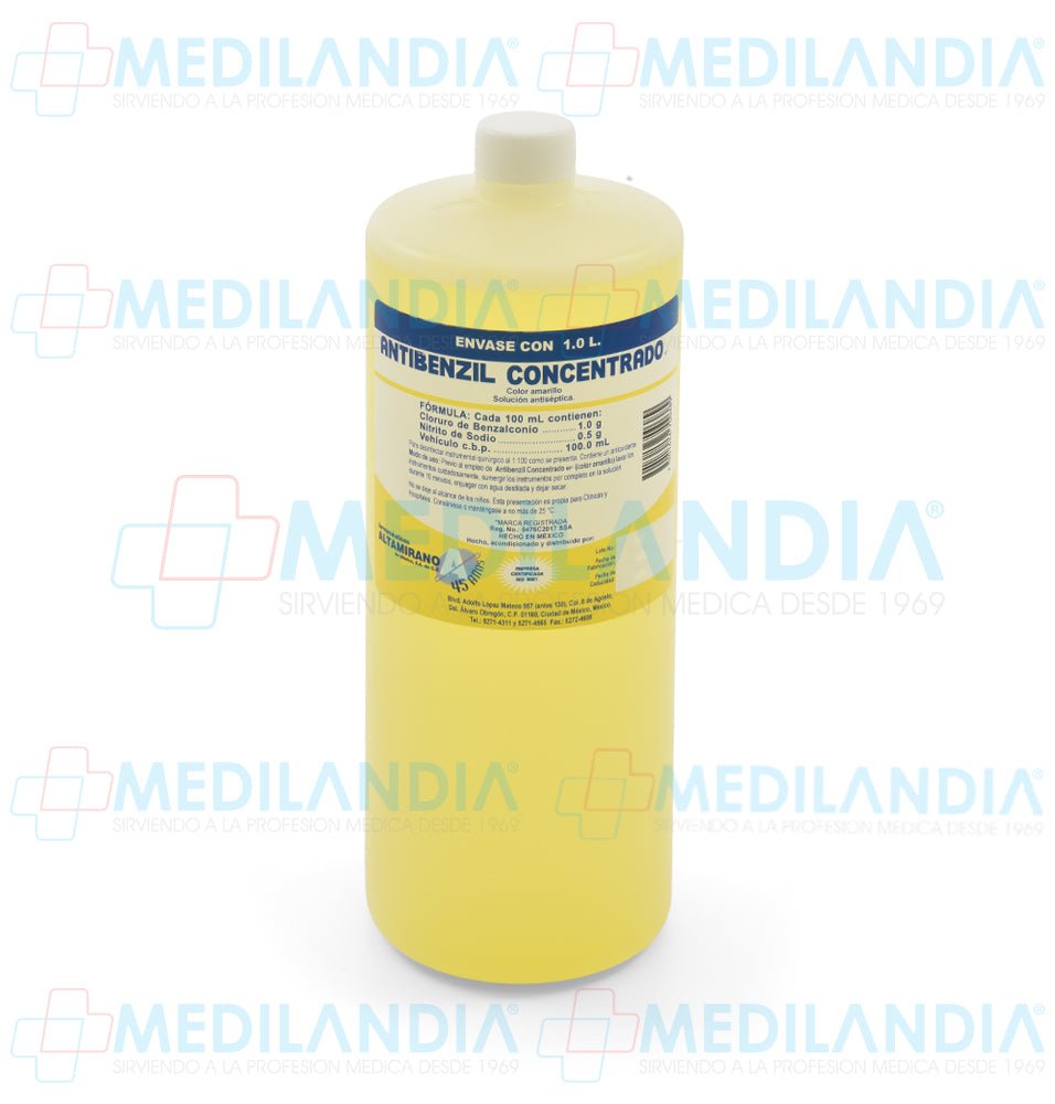 Antibenzil concentrado amarillo NF - Antibenzil concentrado - ALTAMIRANO - MEDILANDIA | Tienda de productos y equipos médicos de calidad en México | Soluciones profesionales para clínicas, hospitales y consultorios.