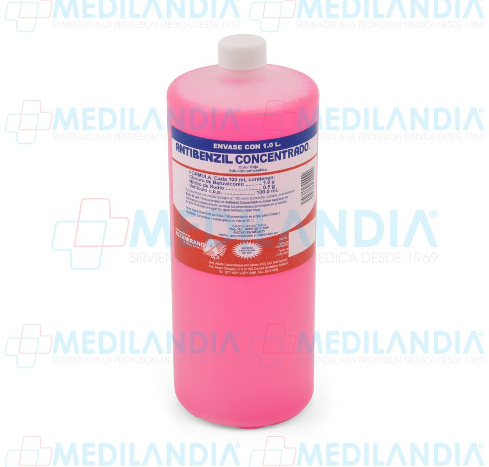 Antibenzil concentrado rojo NF - Antibenzil concentrado - ALTAMIRANO - MEDILANDIA | Tienda de productos y equipos médicos de calidad en México | Soluciones profesionales para clínicas, hospitales y consultorios.