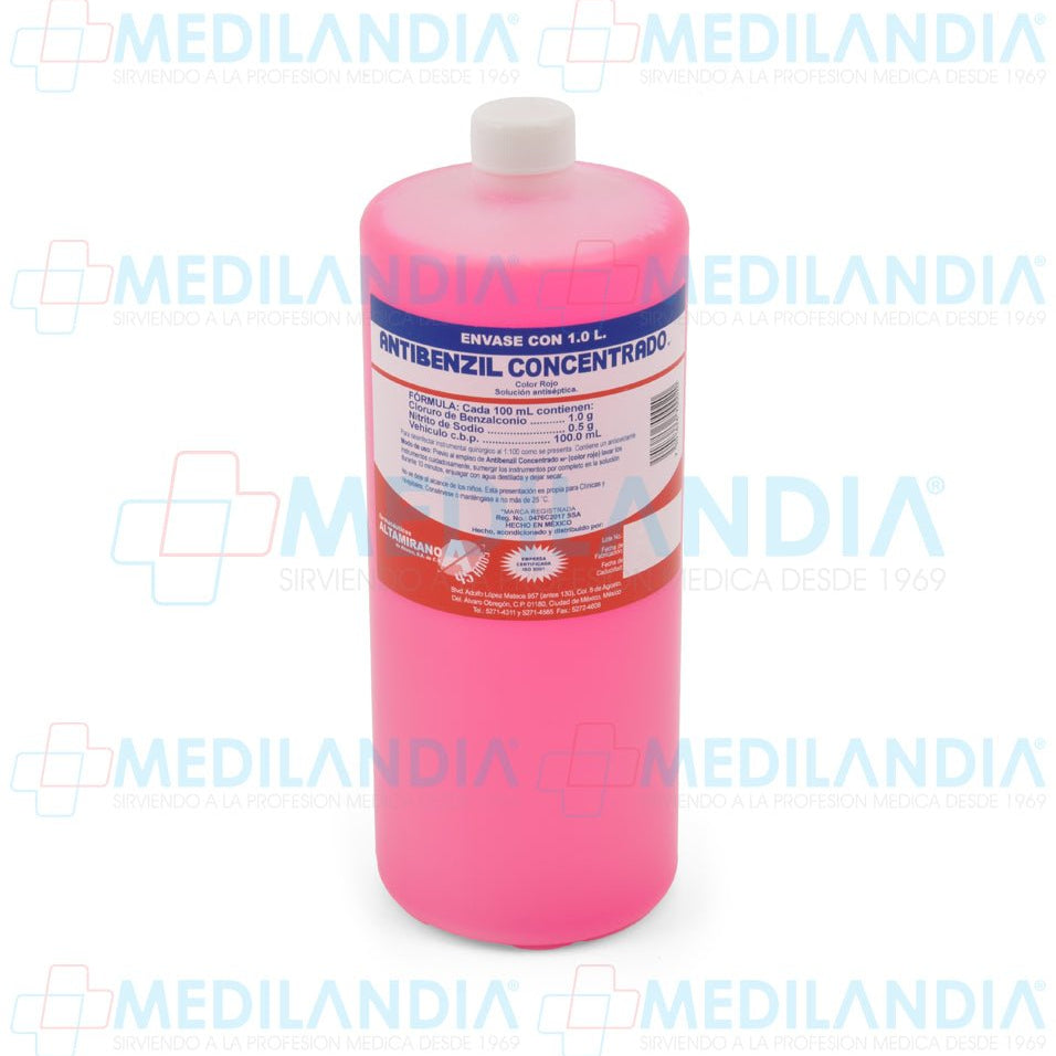 Antibenzil concentrado rojo NF - Antibenzil concentrado - ALTAMIRANO - MEDILANDIA | Tienda de productos y equipos médicos de calidad en México | Soluciones profesionales para clínicas, hospitales y consultorios.