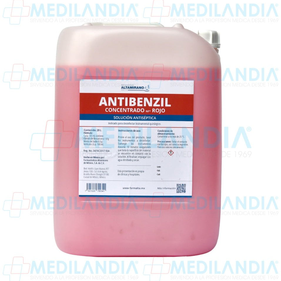 Antibenzil concentrado rojo NF - Antibenzil concentrado - ALTAMIRANO - MEDILANDIA | Tienda de productos y equipos médicos de calidad en México | Soluciones profesionales para clínicas, hospitales y consultorios.