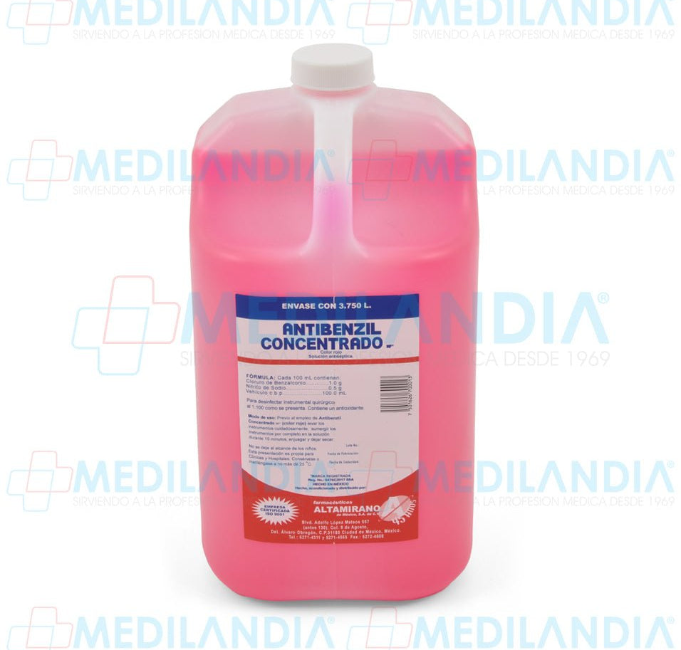 Antibenzil concentrado rojo NF - Antibenzil concentrado - ALTAMIRANO - MEDILANDIA | Tienda de productos y equipos médicos de calidad en México | Soluciones profesionales para clínicas, hospitales y consultorios.