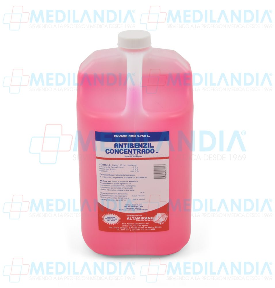 Antibenzil concentrado rojo NF - Antibenzil concentrado - ALTAMIRANO - MEDILANDIA | Tienda de productos y equipos médicos de calidad en México | Soluciones profesionales para clínicas, hospitales y consultorios.