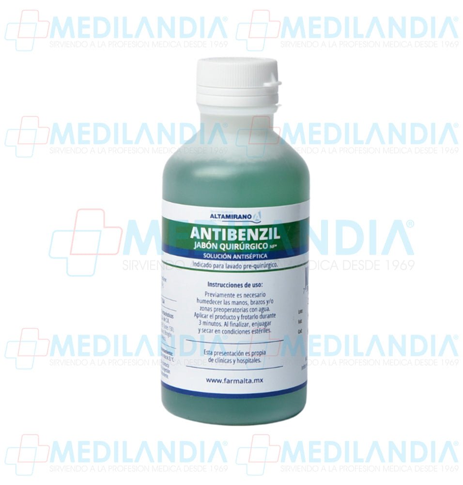 Antibenzil jabón quirúrgico NF - Jabón quirúrgico - ALTAMIRANO - MEDILANDIA | Tienda de productos y equipos médicos de calidad en México | Soluciones profesionales para clínicas, hospitales y consultorios.