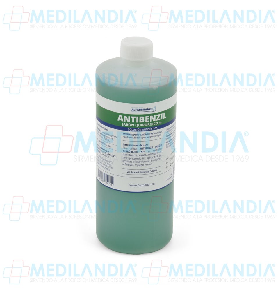 Antibenzil jabón quirúrgico NF - Jabón quirúrgico - ALTAMIRANO - MEDILANDIA | Tienda de productos y equipos médicos de calidad en México | Soluciones profesionales para clínicas, hospitales y consultorios.