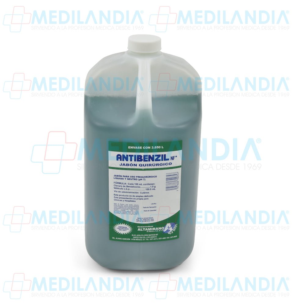 Antibenzil jabón quirúrgico NF - Jabón quirúrgico - ALTAMIRANO - MEDILANDIA | Tienda de productos y equipos médicos de calidad en México | Soluciones profesionales para clínicas, hospitales y consultorios.