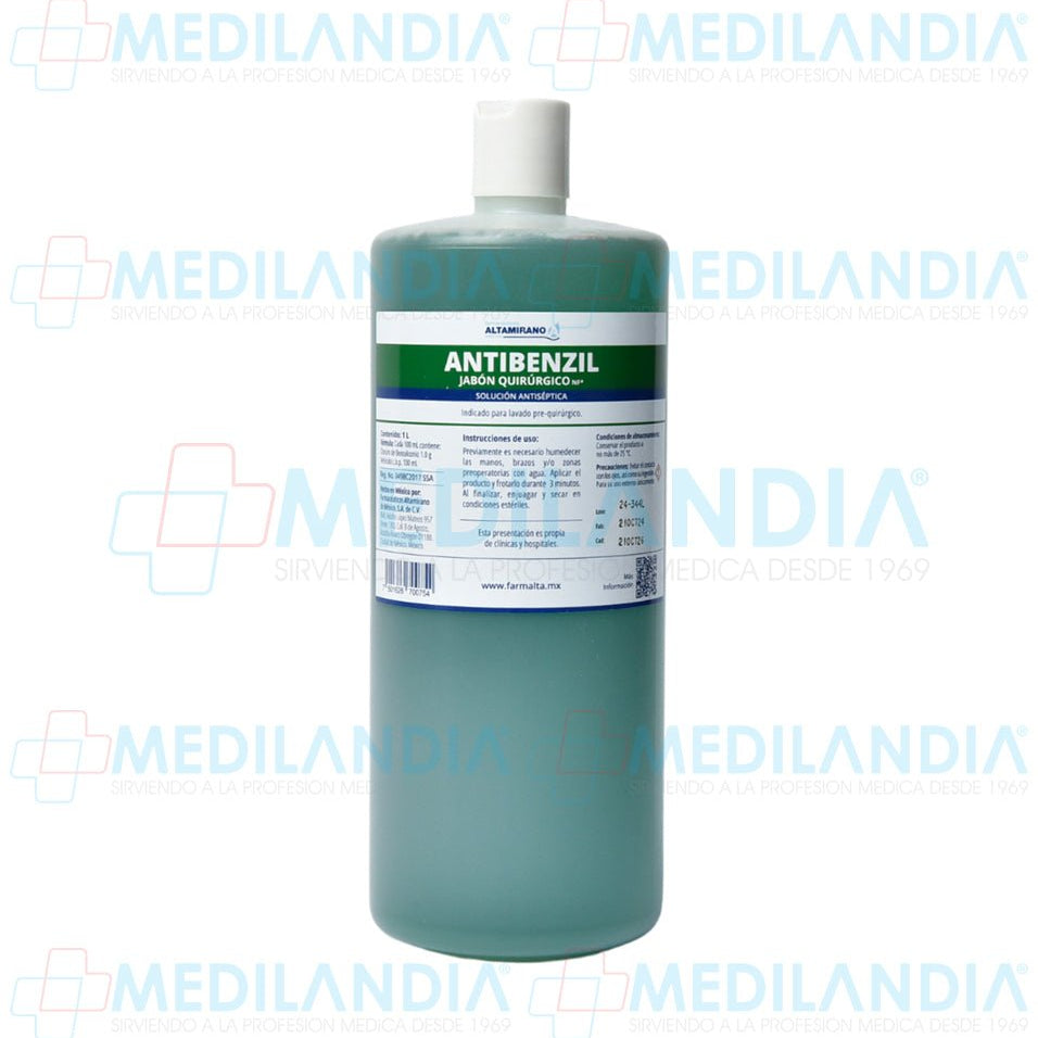Antibenzil jabón quirúrgico NF - Jabón quirúrgico - ALTAMIRANO - MEDILANDIA | Tienda de productos y equipos médicos de calidad en México | Soluciones profesionales para clínicas, hospitales y consultorios.