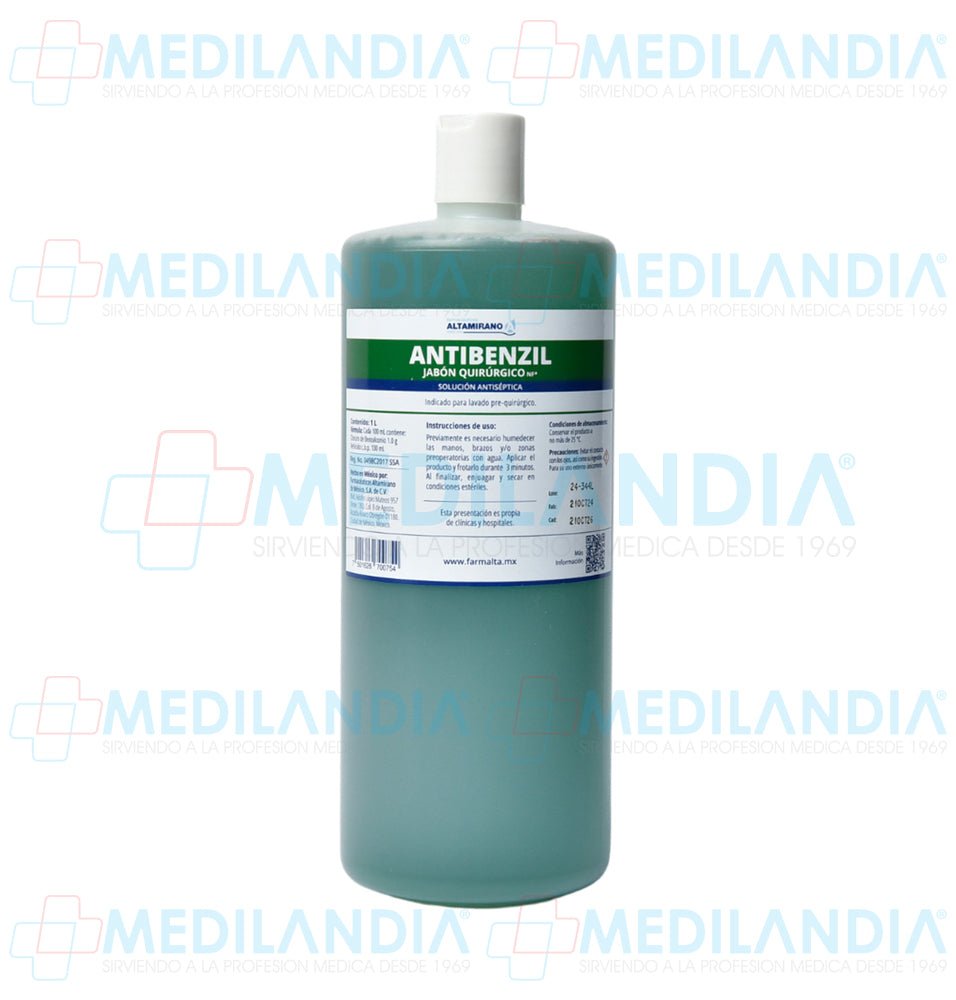 Antibenzil jabón quirúrgico NF - Jabón quirúrgico - ALTAMIRANO - MEDILANDIA | Tienda de productos y equipos médicos de calidad en México | Soluciones profesionales para clínicas, hospitales y consultorios.