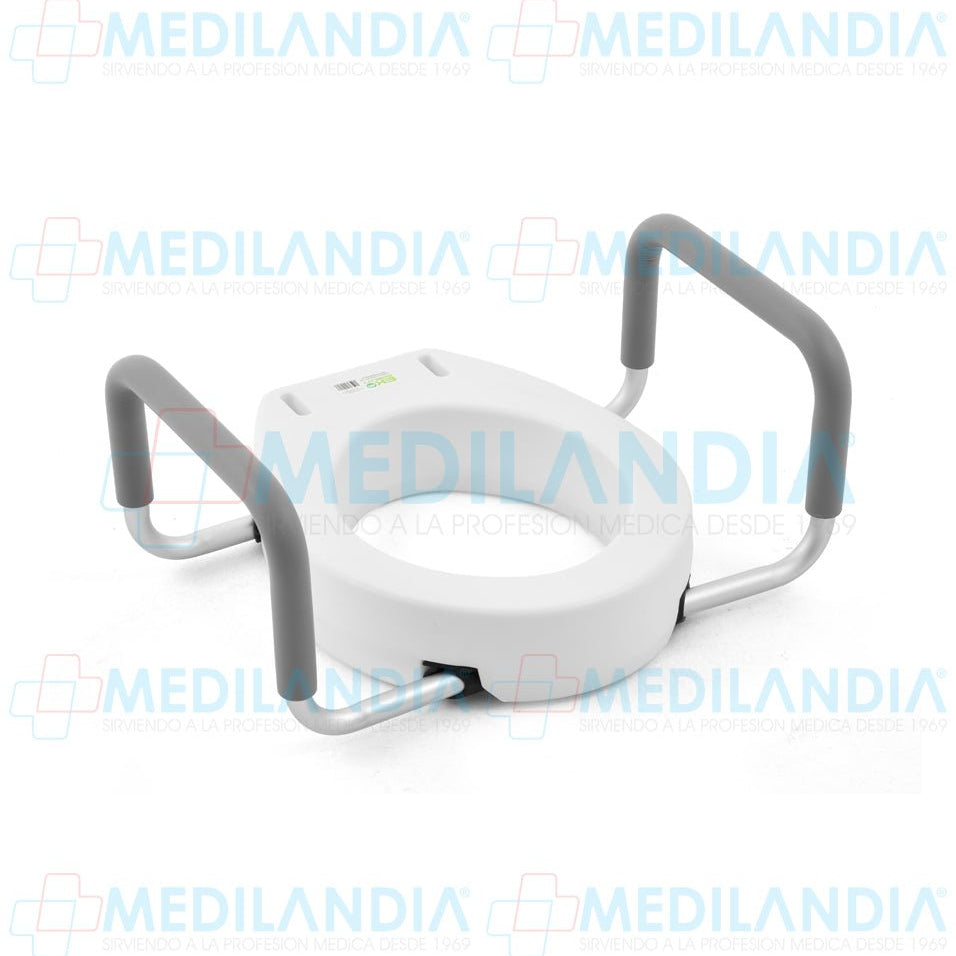 Aumento para asiento de baño (WC) de 4” con agarraderas desmontables - Aumento WC - EM - MEDILANDIA | Tienda de productos y equipos médicos de calidad en México | Soluciones profesionales para clínicas, hospitales y consultorios.