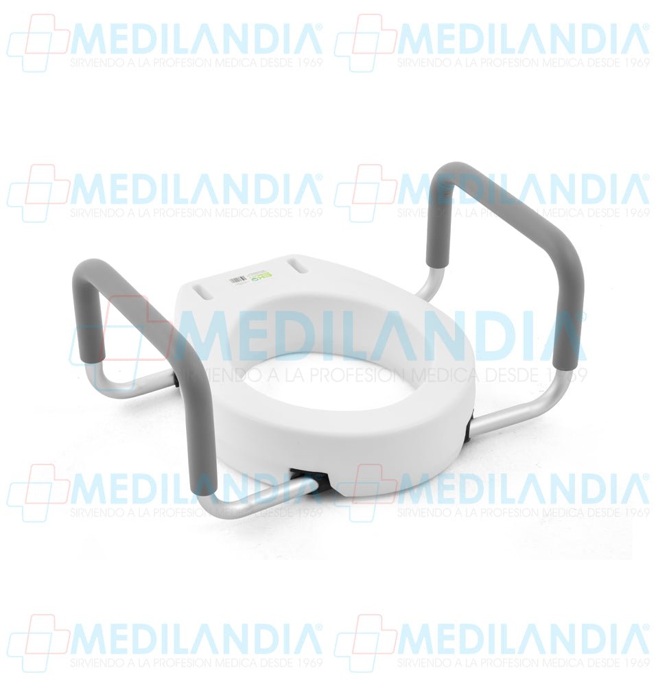 Aumento para asiento de baño (WC) de 4” con agarraderas desmontables - Aumento WC - EM - MEDILANDIA | Tienda de productos y equipos médicos de calidad en México | Soluciones profesionales para clínicas, hospitales y consultorios.