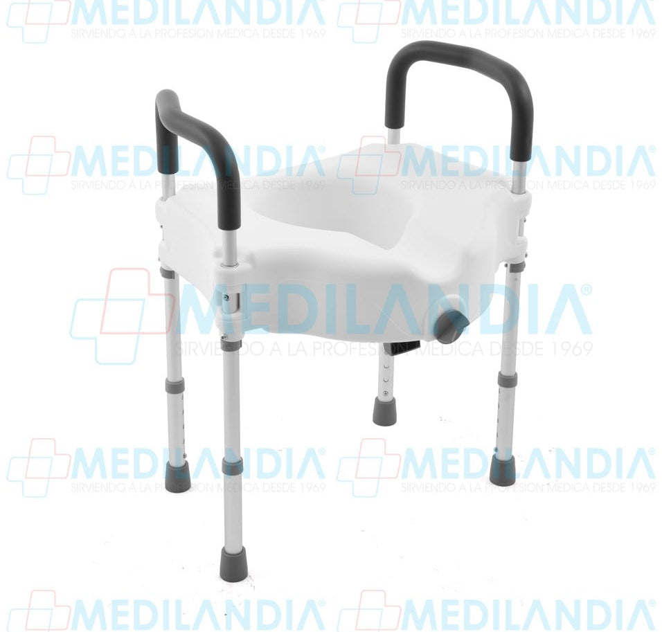 Aumento para WC con descansabrazo y soporte - Aumento WC - EM - MEDILANDIA | Tienda de productos y equipos médicos de calidad en México | Soluciones profesionales para clínicas, hospitales y consultorios.