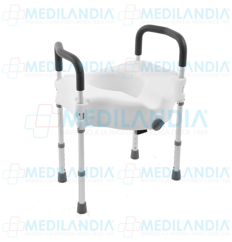 Aumento para WC con descansabrazo y soporte - Aumento WC - EM - MEDILANDIA | Tienda de productos y equipos médicos de calidad en México | Soluciones profesionales para clínicas, hospitales y consultorios.