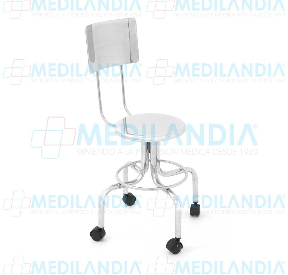 Banco giratorio con ruedas y respaldo - Banco giratorio - MEDILANDIA - MEDILANDIA | Tienda de productos médicos