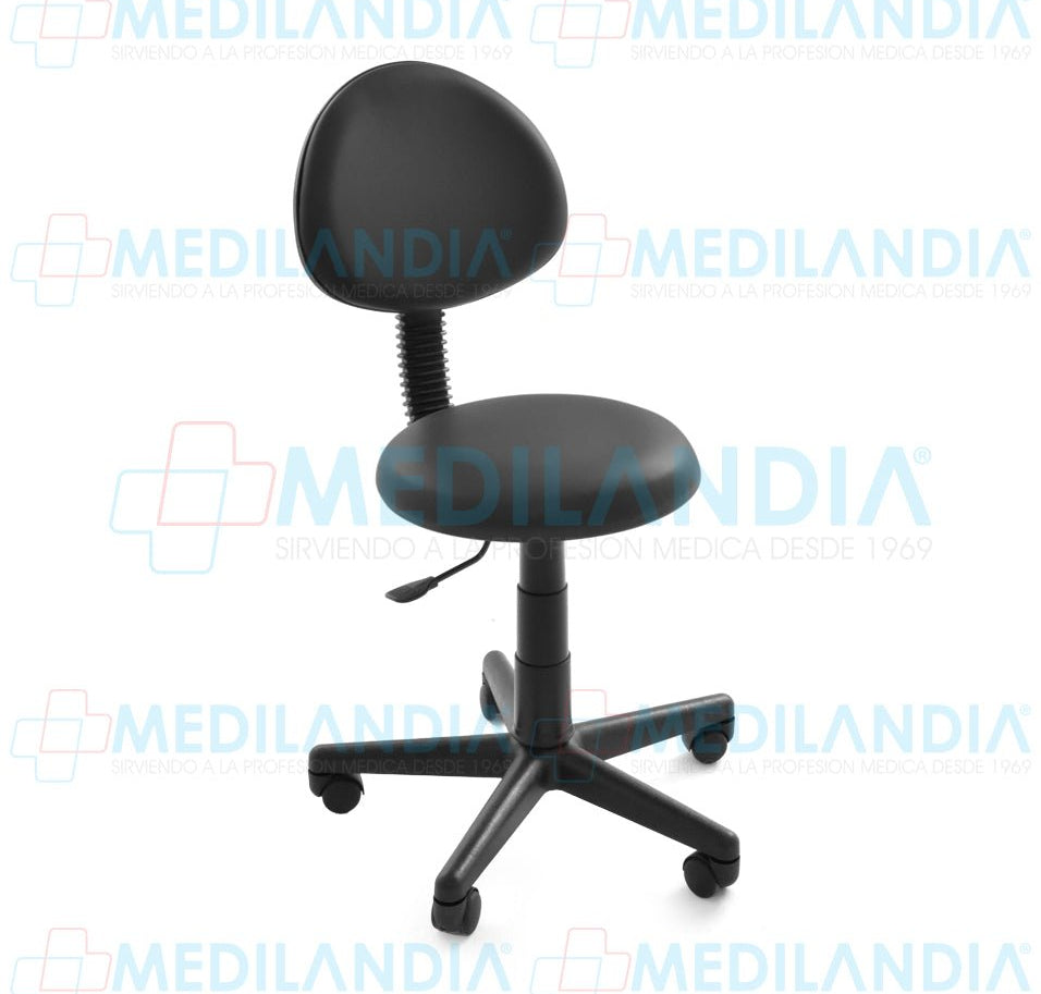 Banco giratorio neumático con respaldo, tapizado - Banco giratorio - CIIASA - MEDILANDIA | Tienda de productos médicos