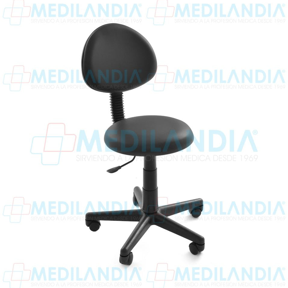 Banco giratorio neumático con respaldo, tapizado - Banco giratorio - CIIASA - MEDILANDIA | Tienda de productos médicos