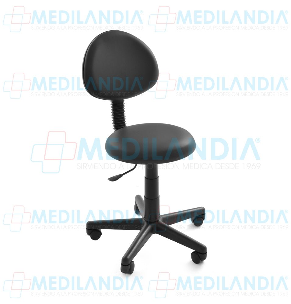 Banco giratorio neumático con respaldo, tapizado - Banco giratorio - CIIASA - MEDILANDIA | Tienda de productos médicos