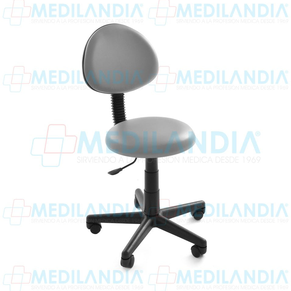 Banco giratorio neumático con respaldo, tapizado - Banco giratorio - CIIASA - MEDILANDIA | Tienda de productos y equipos médicos de calidad en México | Soluciones profesionales para clínicas, hospitales y consultorios.