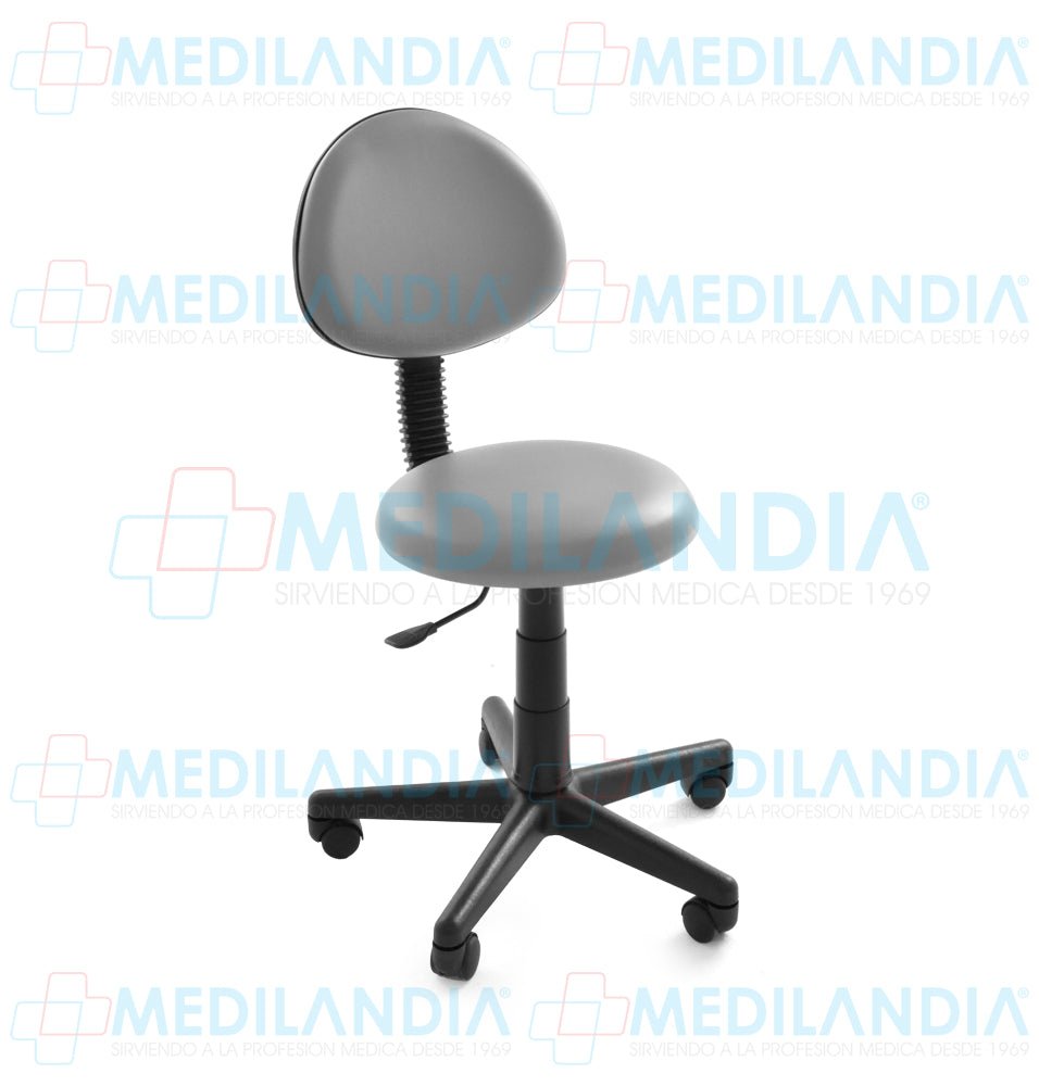 Banco giratorio neumático con respaldo, tapizado - Banco giratorio - CIIASA - MEDILANDIA | Tienda de productos y equipos médicos de calidad en México | Soluciones profesionales para clínicas, hospitales y consultorios.