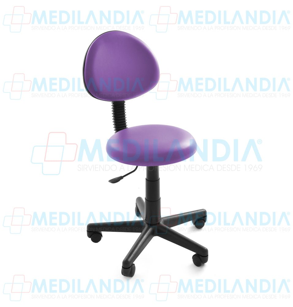 Banco giratorio neumático con respaldo, tapizado - Banco giratorio - CIIASA - MEDILANDIA | Tienda de productos y equipos médicos de calidad en México | Soluciones profesionales para clínicas, hospitales y consultorios.