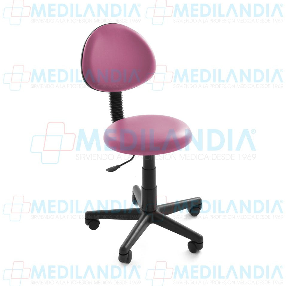 Banco giratorio neumático con respaldo, tapizado - Banco giratorio - CIIASA - MEDILANDIA | Tienda de productos y equipos médicos de calidad en México | Soluciones profesionales para clínicas, hospitales y consultorios.