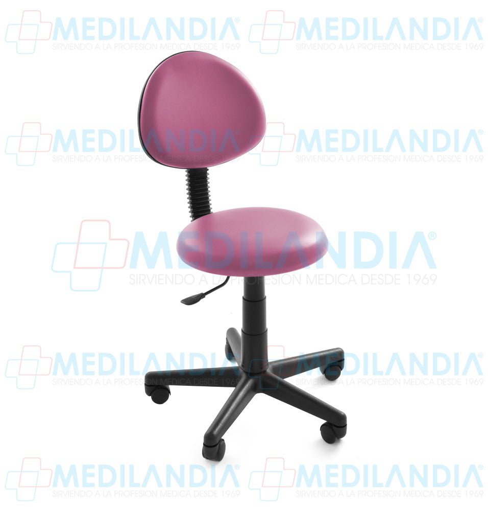 Banco giratorio neumático con respaldo, tapizado - Banco giratorio - CIIASA - MEDILANDIA | Tienda de productos y equipos médicos de calidad en México | Soluciones profesionales para clínicas, hospitales y consultorios.