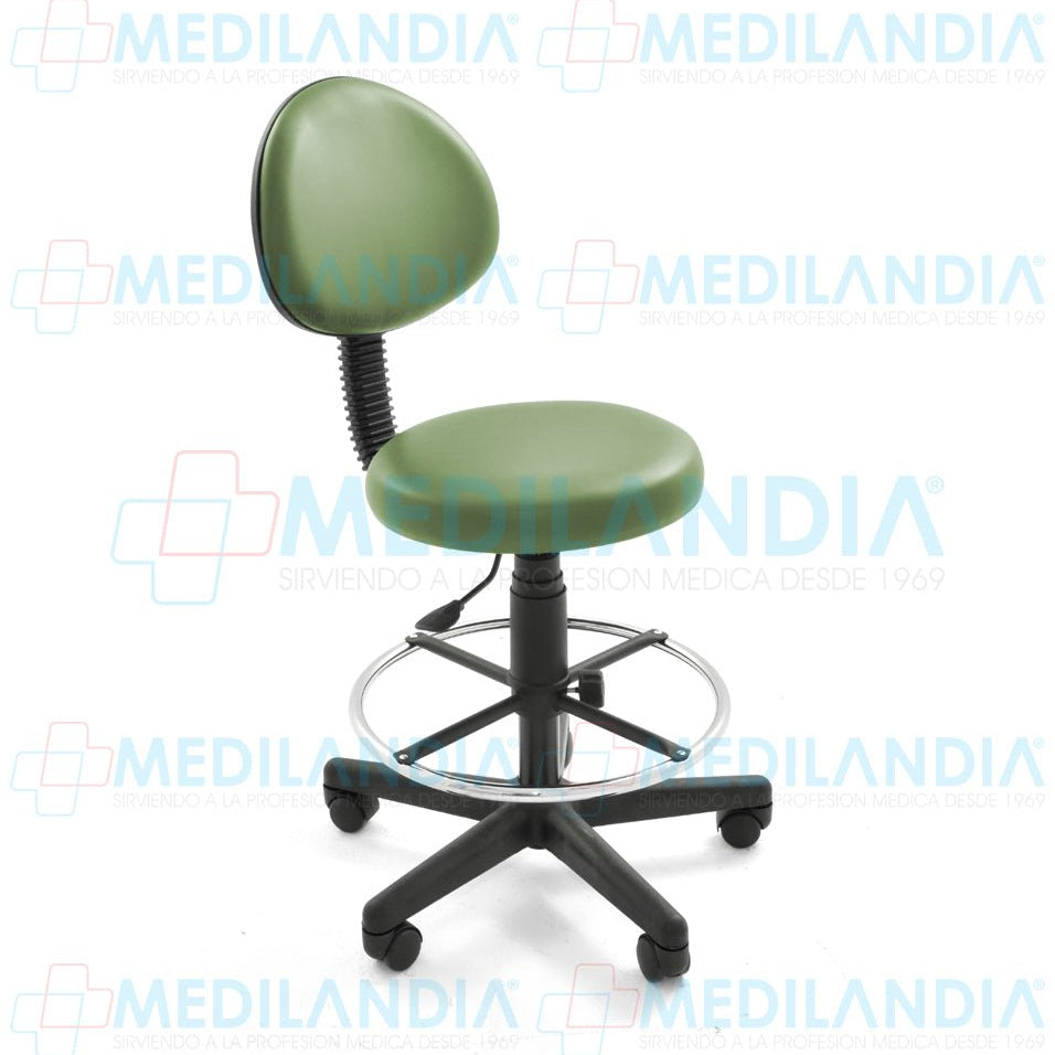 Banco giratorio neumático con respaldo, tapizado - Banco giratorio - CIIASA - MEDILANDIA | Tienda de productos y equipos médicos de calidad en México | Soluciones profesionales para clínicas, hospitales y consultorios.