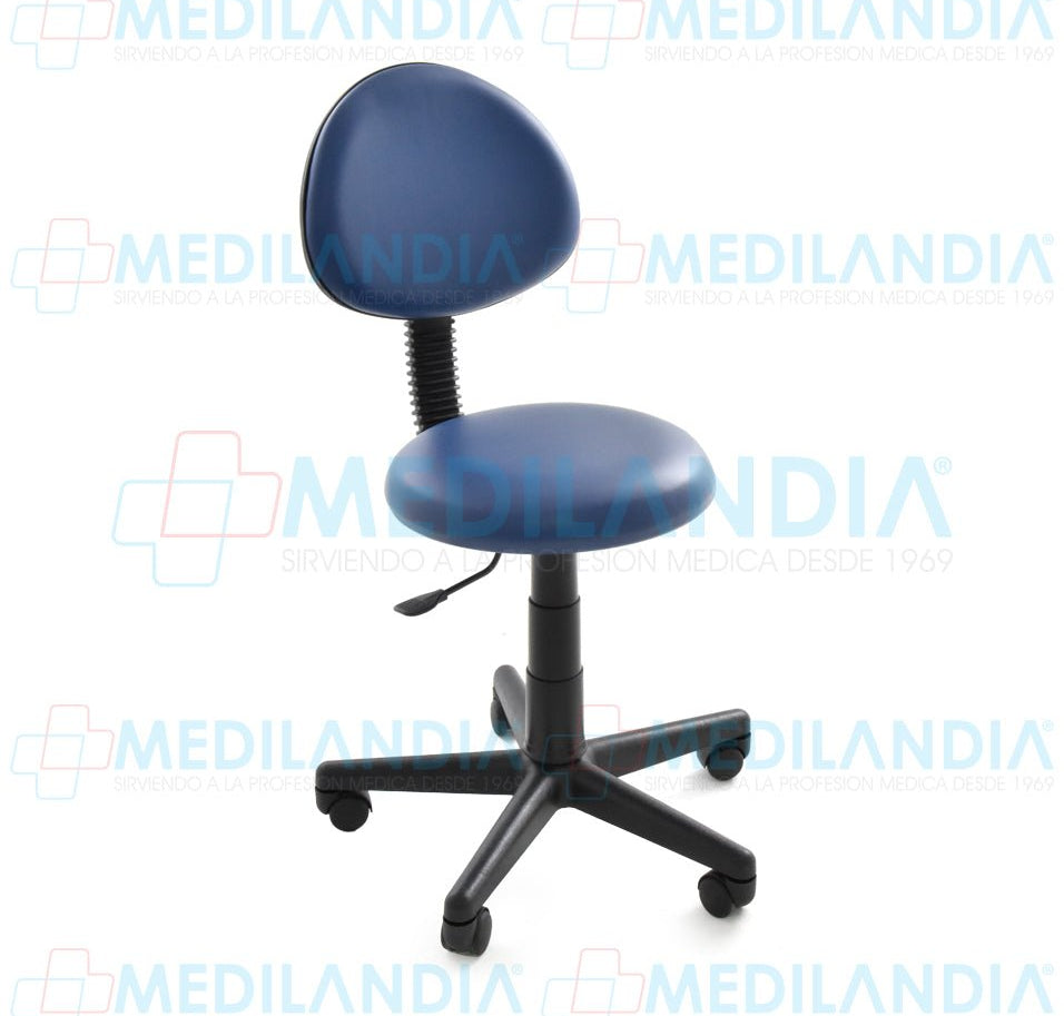 Banco giratorio neumático con respaldo, tapizado - Banco giratorio - CIIASA - MEDILANDIA | Tienda de productos médicos